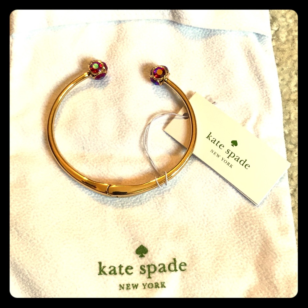 NWT Gold Kate Spade Bracelet W/Crystals